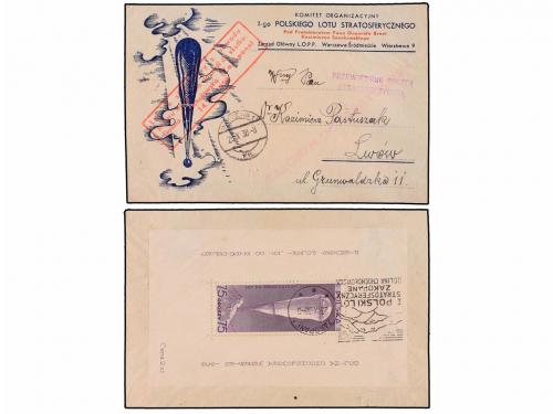 ✉ POLONIA. 1938 (14-X). VARSOVIA a LWOW. BALLON POST. Vuelo 