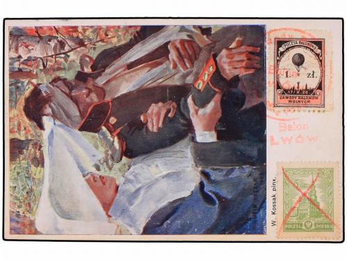 ✉ POLONIA. 1926 (19-X). VARSOVIA a KLESZCZELE. 5 gr. verde u