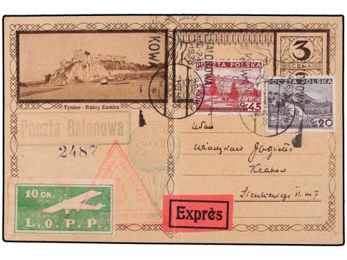 ✉ POLONIA. 1936 (21-VI). KROKOW a MYDLNIKI. BALLON POST. 20 