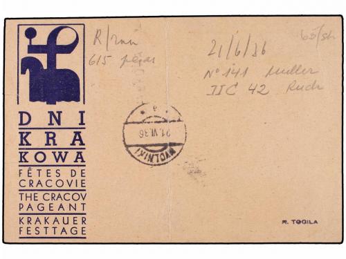 ✉ POLONIA. 1936 (21-VI). KROKOW a MYDLNIKI. BALLON POST. 20 