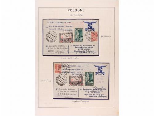 ✉ BELGICA. 1935. COUPE GORDON-BENNETT. Siete cartas circulad