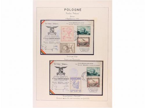 ✉ BELGICA. 1935. COUPE GORDON-BENNETT. Siete cartas circulad