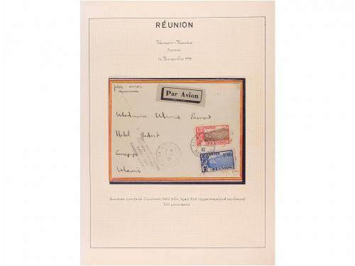✉ REUNION. 1933-38. Cuatro PRIMEROS VUELOS, incluyendo el re