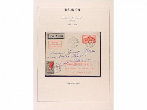 ✉ REUNION. 1933-38. Cuatro PRIMEROS VUELOS, incluyendo el re