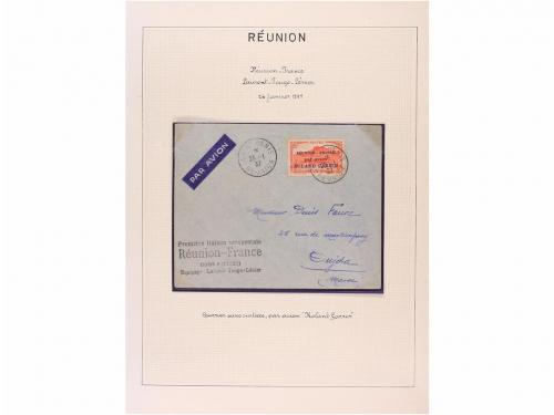 ✉ REUNION. 1933-38. Cuatro PRIMEROS VUELOS, incluyendo el re