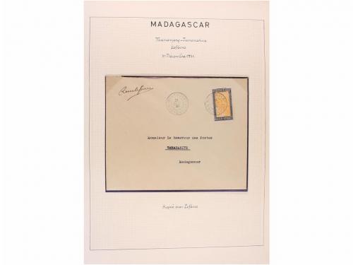 ✉ MADAGASCAR. 1929-1938. PRIMEROS VUELOS. Colección de 25 ca