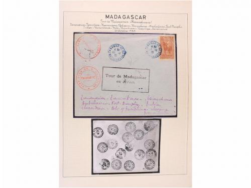 ✉ MADAGASCAR. 1929-1938. PRIMEROS VUELOS. Colección de 25 ca