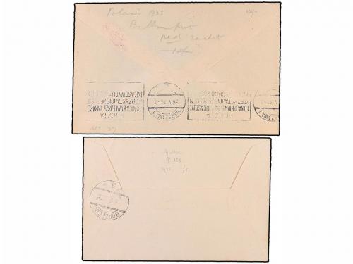 ✉ POLONIA. 1935 (5-V). MOSCILE a BORSELIN. BALLON POST. Dos 