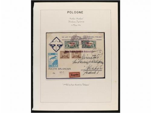 ✉ POLONIA. 1935-38. BALLON POST. 11 cartas circuladas en los