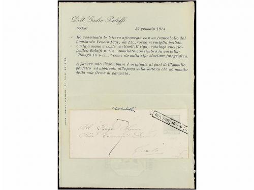 ✉ ITALIA ANTIGUOS ESTADOS: LOMBARDO-VENECIA. Sa. 15. 1852. R