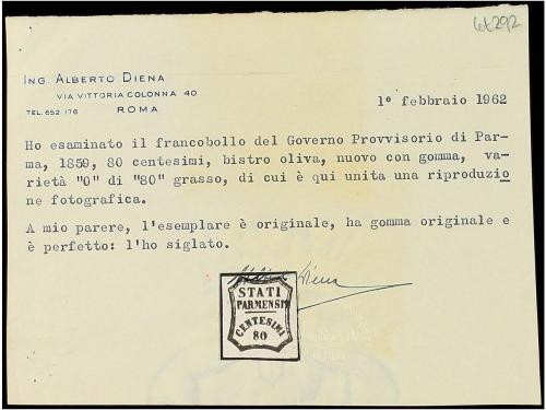 * ITALIA ANTIGUOS ESTADOS: PARMA. Sa. 18d. 1859. 80 cts. bis