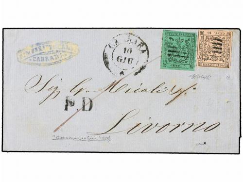 ✉ ITALIA ANTIGUOS ESTADOS: MODENA. Sa. 7, 9. 1858. CARRARA a