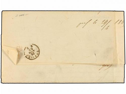 ✉ ITALIA ANTIGUOS ESTADOS: LOMBARDO-VENECIA. 1869. TREVISO a