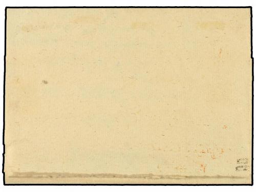 ✉ ESPAÑA. 1852. PUEBLA a SANTIAGO. 6 cuartos rojo. Mat. pref