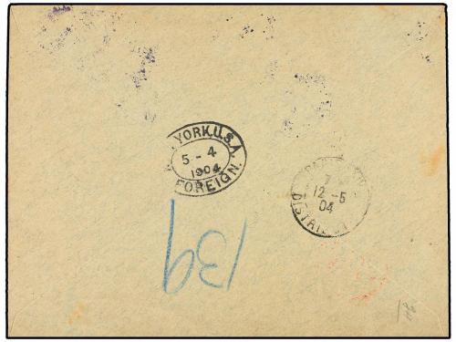 ✉ PANAMA. 1904. PANAMÁ a PARÍS. 1 ctvo., 2 ctvos. (2), 5 ctv