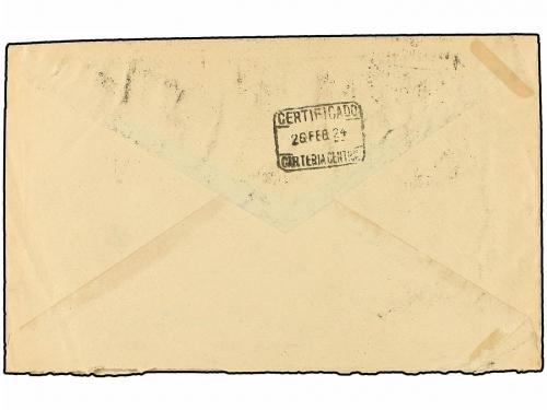 ✉ ESPAÑA. Ed. 295s (4), 296 (3). 1924. LARACHE a MADRID. Cir