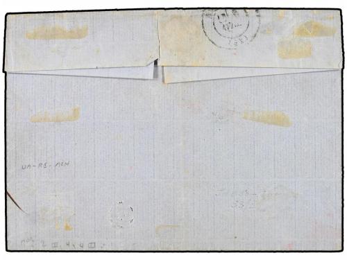 ✉ GUADALUPE. 1871. POINTE A PITRE a FRANCIA. 5 cts. verde (2