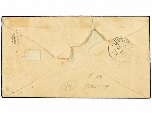 ✉ PERU. 1872. ARICA (Perú) a NEWTON ABBOT (Gran Bretaña). So