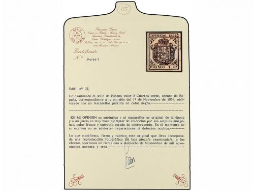 ° ESPAÑA. Ed. 34. 1 real azul. Grandes márgenes. PIEZA DE LU