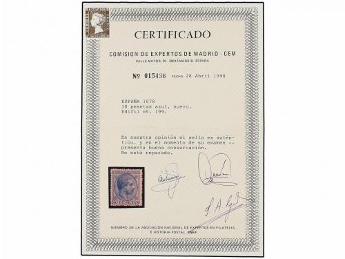 */(*) ESPAÑA. Ed. 199. 10 pts. azul. Excelente centraje. MAG