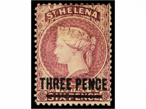 * SANTA HELENA. Sg. 6, 11. 1864-80. 1 d. lake and 3 d. deep 