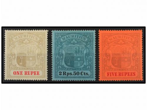 * MAURICIO. Sg. 154/55, 175. 1900-1904. 1 r. (chalk-surface 