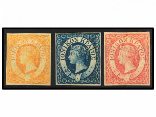 * GRECIA: ISLAS JONICAS. Sg. 1/3. 1859. COMPLETE set. Fine. 