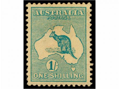 * AUSTRALIA. 1913-15. NINE stamps. Diverse W. 