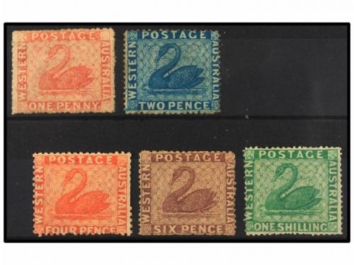 * AUSTRALIA. Sg. 33/37. 1861. 1 d., 2 d., 4 d., 6 d. and 1 s