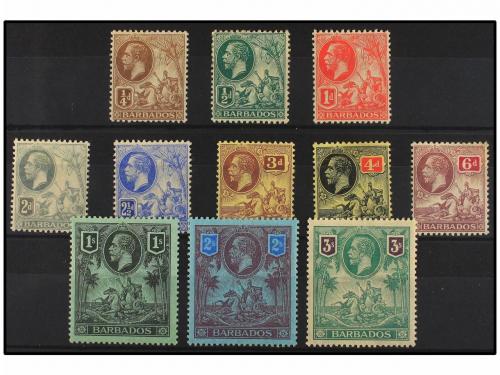 * BARBADOS. Sg. 170/91. 1912. COMPLETE set. Fine. Stanley Gi
