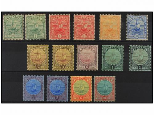 * GRANADA. Sg. 67/76. COMPLETE set plus some varieties. Fine