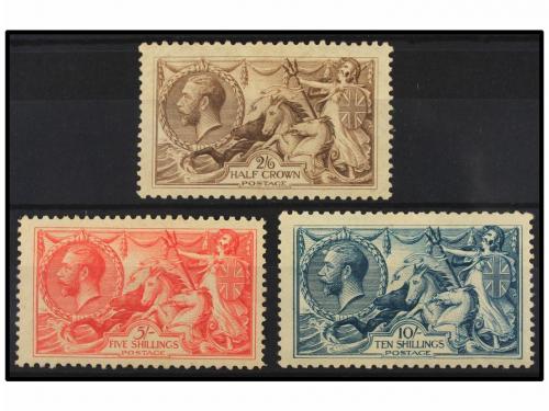 * GRAN BRETAÑA. Sg. 415/17. 1918. 2/6 sh. pale brown, 5 sh. 