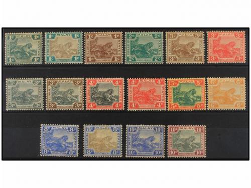 * MALASIA (ESTADOS FEDERADOS). Sg. 27, 29/36, 38/44. 1904. S