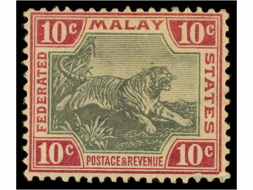 * MALASIA (ESTADOS FEDERADOS). Sg. 27, 29/36, 38/44. 1904. S