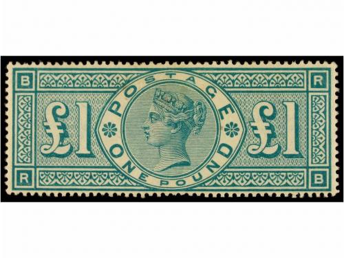 * GRAN BRETAÑA. Sg. 212. 1887. 1 £ green. Well centered, sta