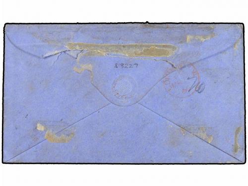 ✉ SAN VICENTE. Sg. 4 (6). 1866. SAINT VINCENT to LONDON. 6d.