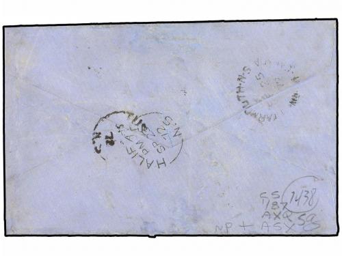 ✉ SANTA LUCIA. Sg. 11, 12. 1872. SAINT LUCIA to YARMOUTH. (1