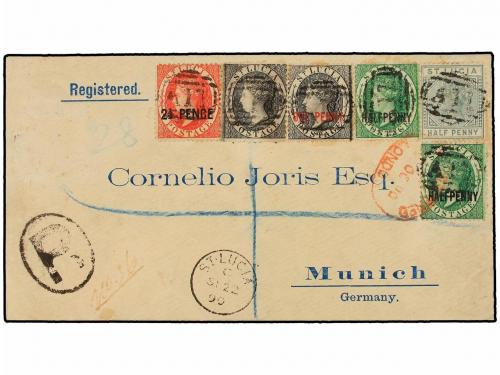 ✉ SANTA LUCIA. Sg. 15, 23 (2), 24, 26, 31. 1890. SAINT LUCIA