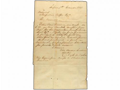 ✉ SANTA LUCIA. 1887 (1 Dec.). COASTAL MAIL. SOUFRIERES to CA