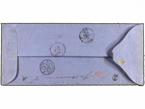 ✉ SANTA LUCIA. Sg. 18 (4). 1878. SAINT LUCIA to FRANCE. (1 s