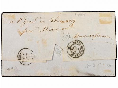 ✉ SAN VICENTE. Sg. 6 (2). 1871. SAINT VINCENT to FRANCE. 4d.