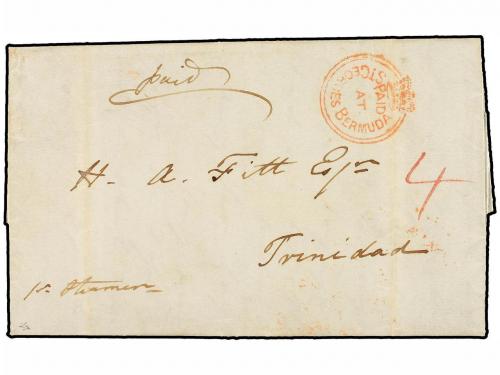 ✉ BERMUDAS. 1849 (July 16). SAINT GEORGE to TRINIDAD. Entire