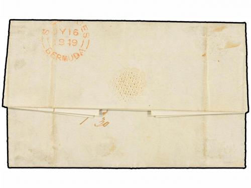 ✉ BERMUDAS. 1849 (July 16). SAINT GEORGE to TRINIDAD. Entire