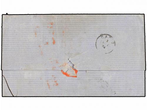 ✉ PUERTO RICO. 1874. SAN JUAN a CÁDIZ. Circulada con sellos 