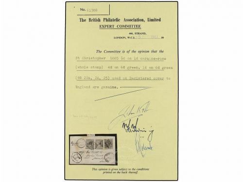 ✉ SAN CRISTOBAL. Sg. 23a, 24, 25. 1886. SAINT KITTS to GREAT