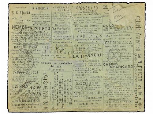 ✉ COLOMBIA. Sc. 202. 1903. BARRANQUILLA a LONDRES. Sobre con
