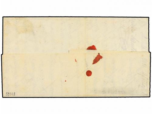 ✉ COLOMBIA. 1855. BOGOTÁ a NEW YORK. Carta completa con text