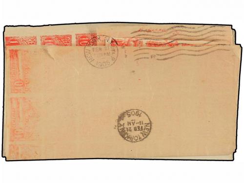 ✉ COLOMBIA. Sc. 199. 1905. CARTAGENA a NEW YORK. PERÍODO DE 