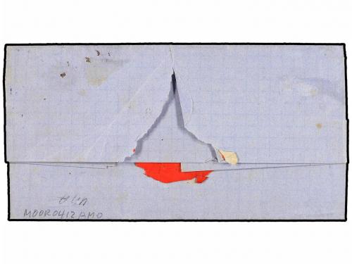 ✉ COLOMBIA. Sc. 54. 1870. POPAYAN a BOGOTÁ. 10 cts. lila, ma