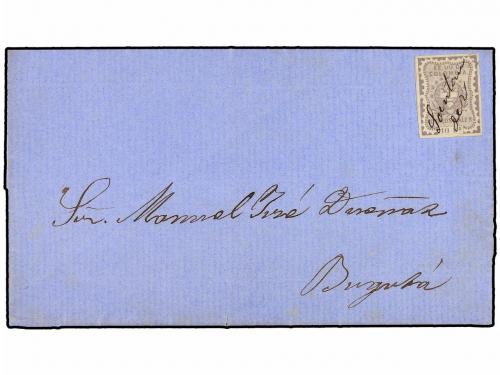 ✉ COLOMBIA. Sc. 46. 1868. SANTANDER a BOGOTÁ. 10 cts. lila, 